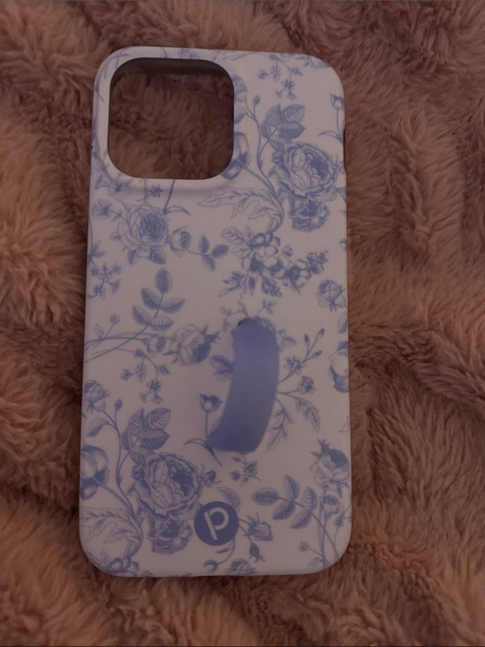 Loopy Case Blue and White Floral iPhone Case with loop